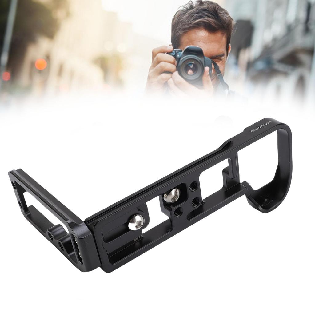 Acogedor Camera Metal QR L Plate for Aluminum Alloy L Bracket Compatible with Screw Hole GFX100S/GFX50SII, Handles, 1/4"