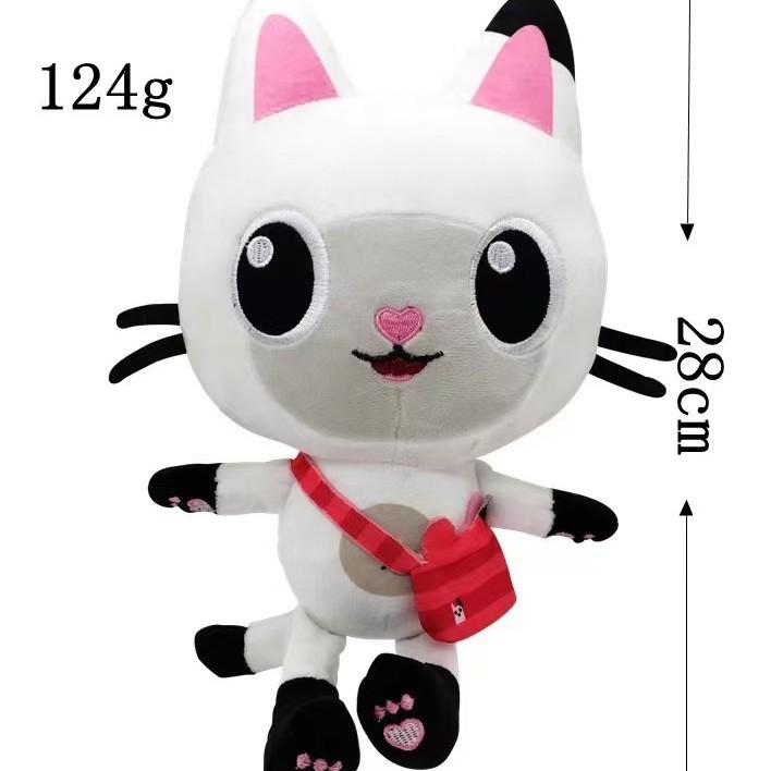 Casă de păpuși Gabby Jucărie de pluș Mercat Animale de pluș din desene animate Pisică zâmbitoare Mașină Îmbrățișare pisică Gaby Fată Papusi Cadouri de aniversare pentru copii