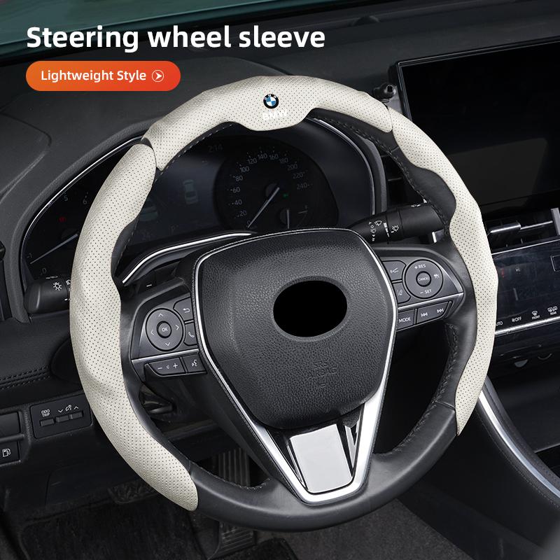 NAZF2 Car Steering Wheel Cover Protection Case Anti Slip Breathable Protector For BMW E46 E90 E60 E39 E36 G30 E92 E87 X5 E70 X2 X4 X6