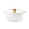 SENSARTE 24cm Induction Tabletop Curry Gas with Easy To for Hot Pot Simmered Oden Two-Handled Pot, Compatible, Deep, Pot, Pot, Compatible, Lid,