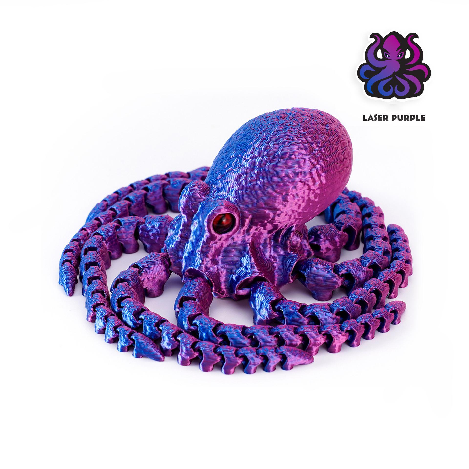 

Артикулированный осьминог, напечатанный на 3D-принтере – Подвижные щупальца, настольная игрушка, экологичная скульптура из PLA, уникальный подарок для детей и взрослых 20cm