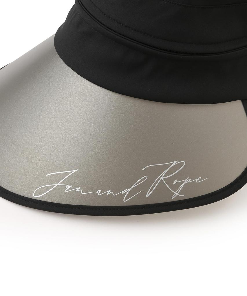 Jun & Rope 2-Way UV Self-Hat (Wide Brim) for Women ERU45020 Black Maine (01)