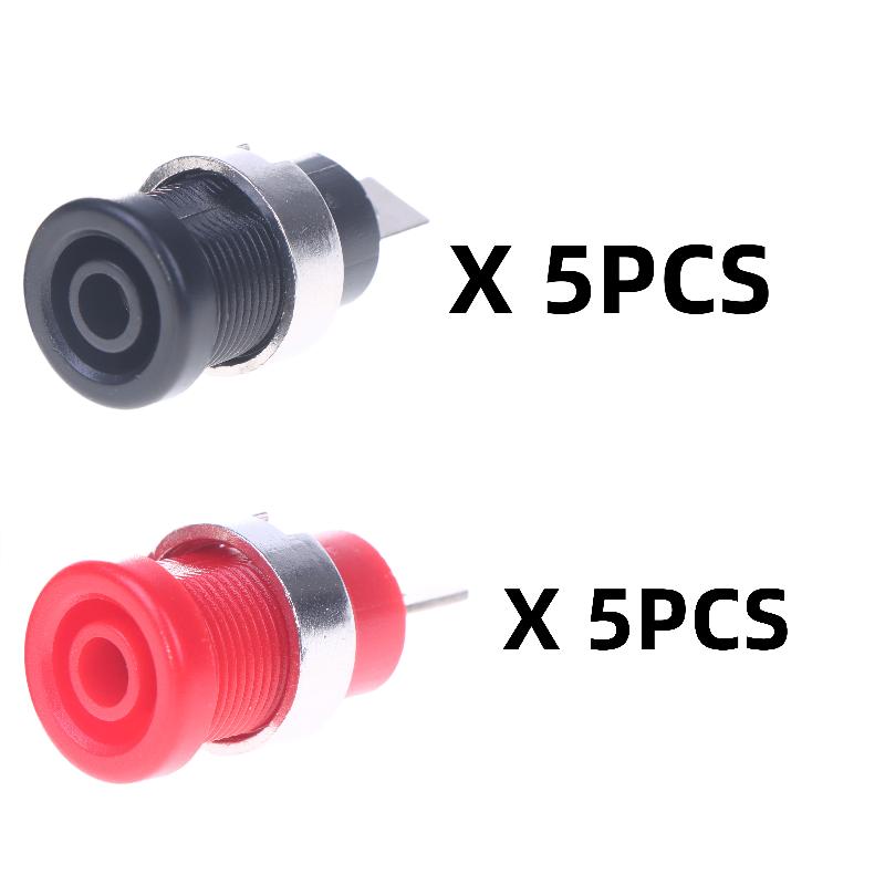10Pcs Binding Post Adapters Ten For 4mm Banana Female Jack 4mm Banana Plug Connectors Panel Mount Socket