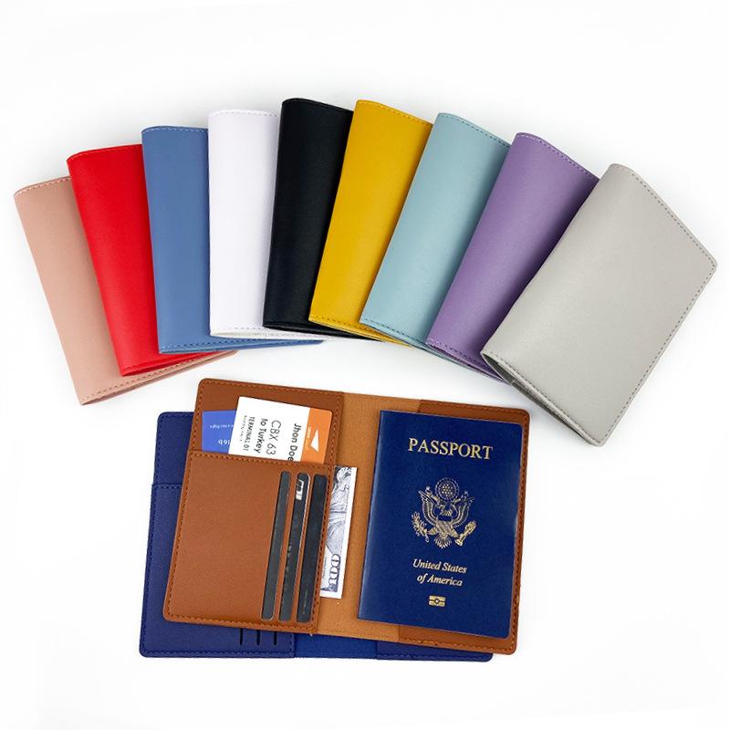 Customizable PU Leather Passport Holder Set with Multi-card Slots and Durable Protection