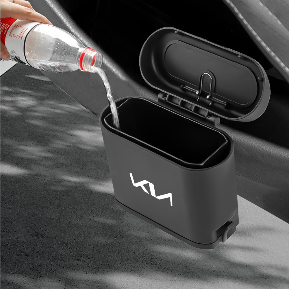 Pattumiera per Auto Custodia per Polvere Rifiuti Veicolo Scatola Portaoggetti Pattumiera Lattina Accessori Auto Per KIA Rio Ceed Sportage Cerato Soul Sorento Niro