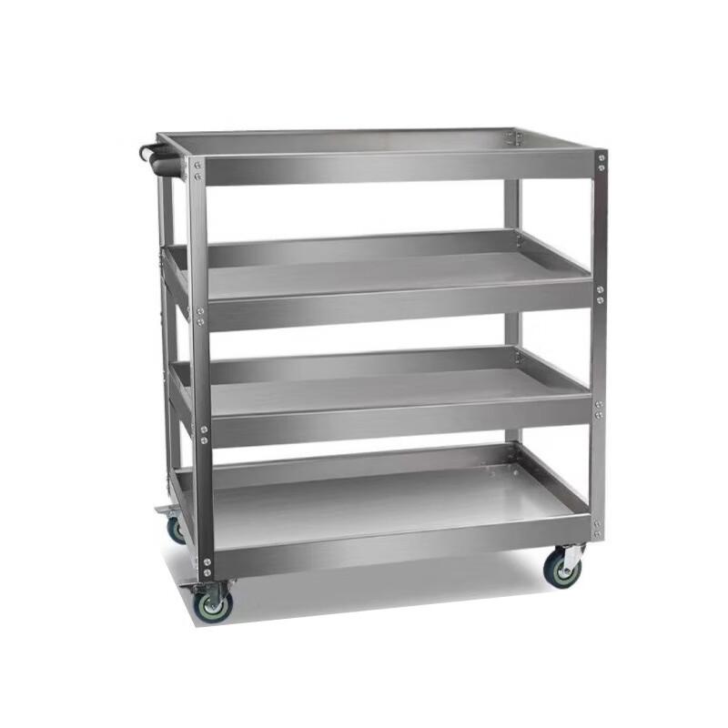Miling 4-Tier Stainless Steel Mobile Tool Cart