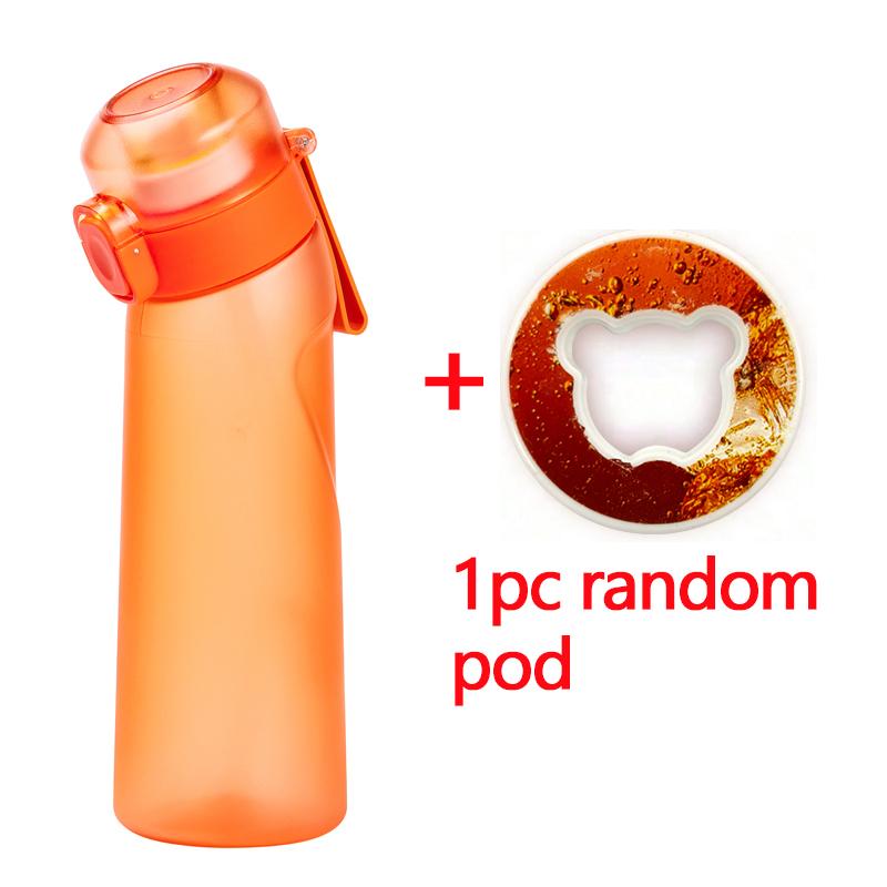 

1 шт. 650 мл Пляшка для води з ароматизатором повітря з соломинкою 1 шт. Капсули з випадковим смаком Герметична та портативна Спортивна вода Для фітнесу на відкритому повітрі