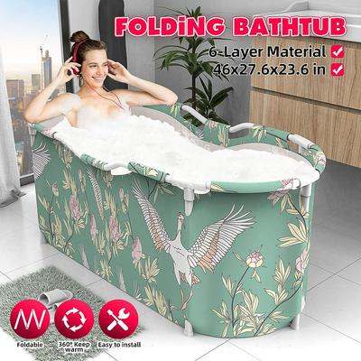 Přenosná vana Vana pro dospělé Dětský bazén Spa Sauna Vana Skládací Rodinná vana Úložné vany Vodní vana Pro vnitřní použití 46x27,6x23,6 palce