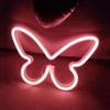 Coral Pink Butterfly Neon Signs for Wall Office Colleage Apartment Dorm Wedding Birthday Party Decor,Neon Butterfly Led Signs Decorations Night Light