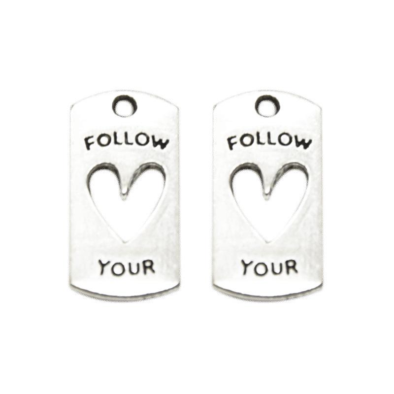 Pendentif étiquette mot inspirant doré vintage DIY pour la fabrication de bijoux