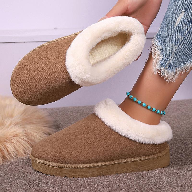 

Женские пушистые толстые тапочки, теплые и уютные домашние и уличные тапочки с искусственной подкладкой 42 коричневый