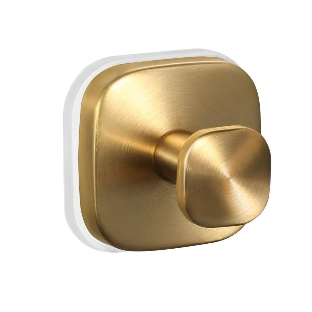 

Portable Metal Hook Bracket Stainless Steel Strong Sticky Hooks New Bathrobe Hook золотий