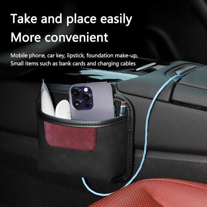 Vintage Bilinteriör Förvaringsficka Väska Sätesspaltlåda För Porsche Panamera Cayenne Taycan 911 718 Macan Carrera-GT 928 944 968