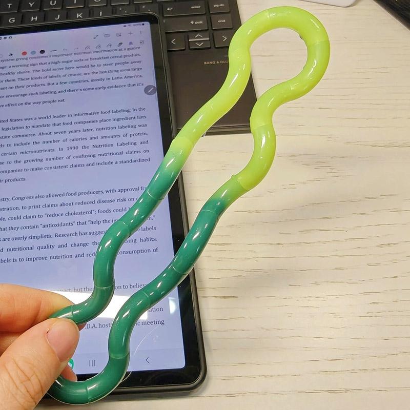 Tangle Deformable Rope Fidget Toy Deformation Rope Knot Pressure Stress Relief Toys Color-Changing Stress Relieving Twisty Ropes