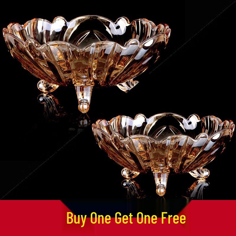 Flavinmci Křišťálové Sklo Jantarová Ovocná Talířová Sada