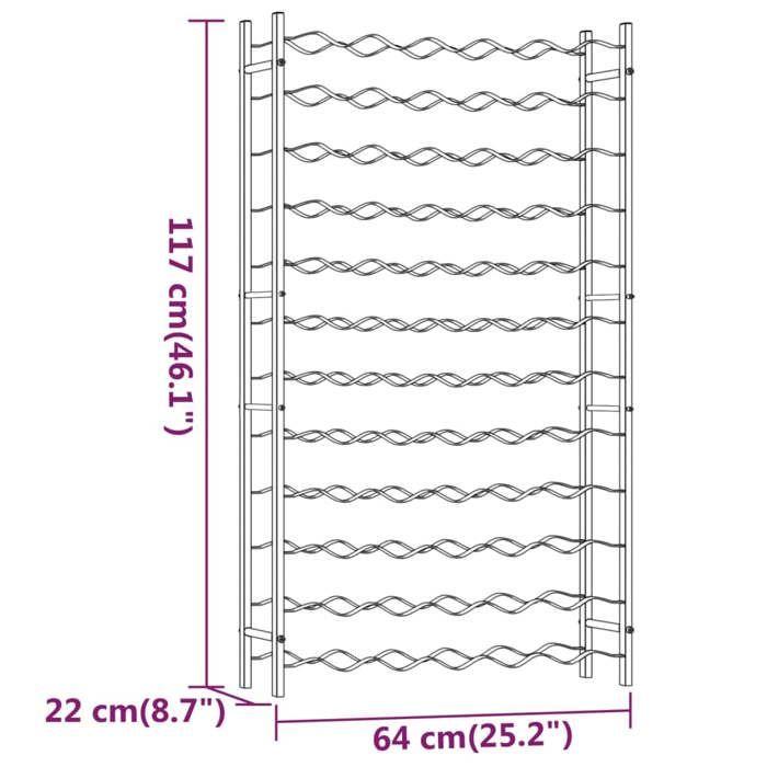 VidaXL Casier à bouteilles pour 72 bouteilles Blanc Métal 340912