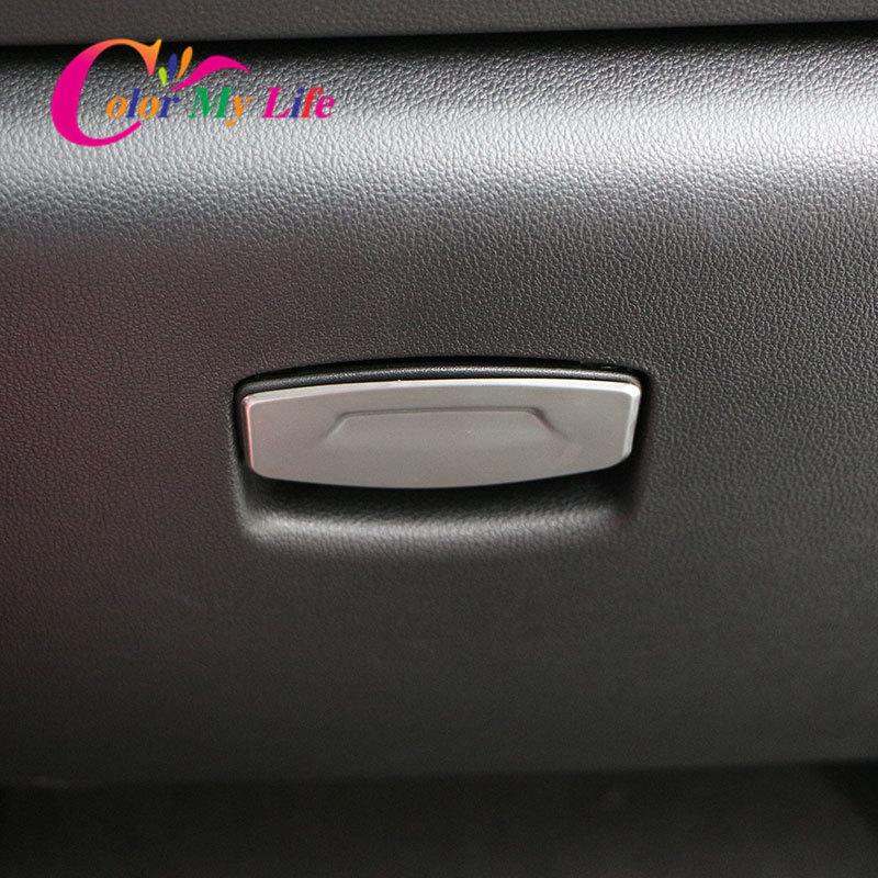 Color My Life Edelstahl-Handschuhfach-Griffabdeckung, Handschuhfach-Griffe, Verkleidungsaufkleber für Renault Koleos für Samsung QM6 2017