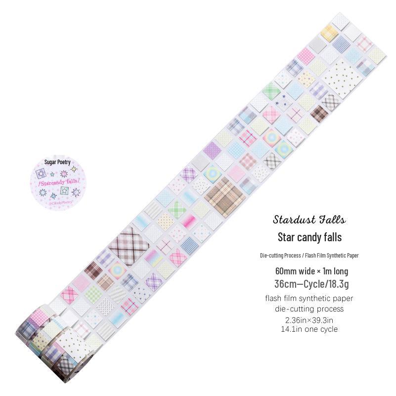 Glitter Sand Tape & DIY Journal Set: Sugar Poetry Collage Decorations