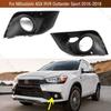 Car Front Bumper Fog Lamp FogLight Cover Frame Bezel For Mitsubishi ASX RVR Outlander Sport 2016 2017 2018