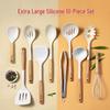 Abay 10-Piece Silicone & Beechwood Kitchen Utensil Set