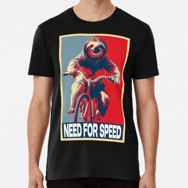Sloth Riding a Bicycle Funny Cycling HOPE T-Shirt S-5XL Best T-Shirt