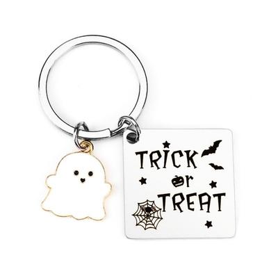 Halloween Humorous Bad Taste Stainless Steel Keychain Cute Pendant Creative Gift Stainless Steel Keychain for Backpack Bag Pendant