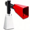 1pc Iron Cowbell with Handle Hand Percussion Cowbells Red White Cow Bells Cheering Bell Atmosphere of The Group