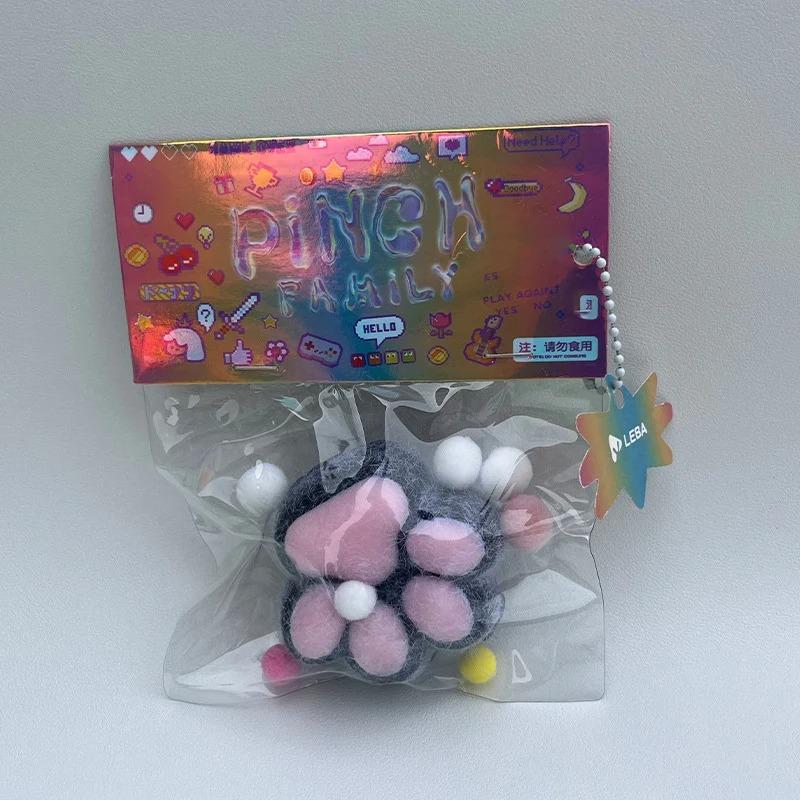 

Handmade Flocking Cat s Paw Stress Relief Squishy Toy Mochi Slow Rebound New Fidget Toy Birthday Party Gift