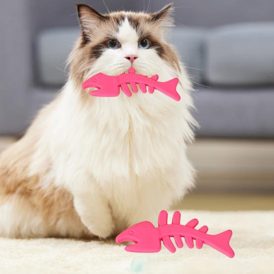 Gumová hračka pro psy Yousheng TPR na broušení zubů Design rybích kostí Odolná proti kousnutí odolná proti kousnutí, elastická žvýkací kost pro psy