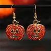1 Pair Halloween Earrings Pumpkin Skull Metal Earrings Female Jewelry Ghost Festival Female Ear Jewelry Earring New