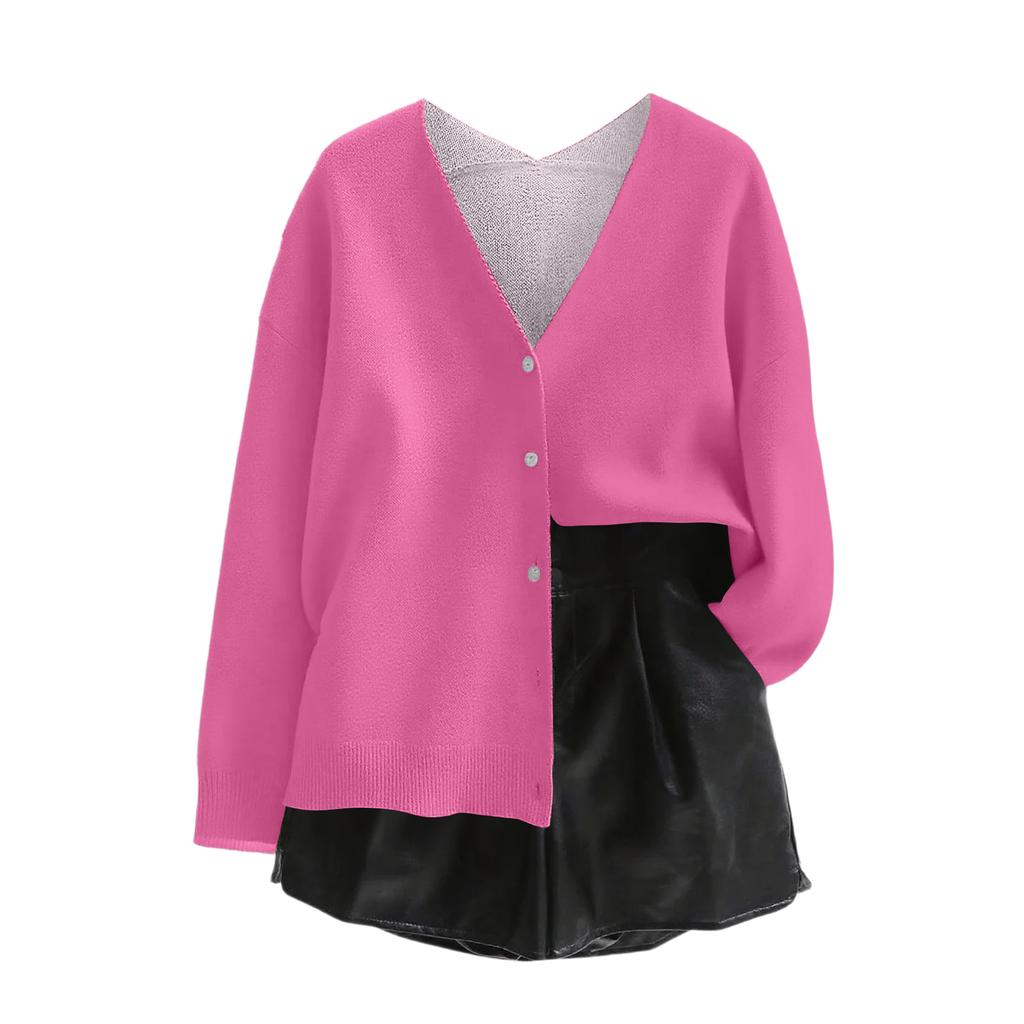 Women's V Neck Top Printing Thickened Plush Cashmere Warm Long Top