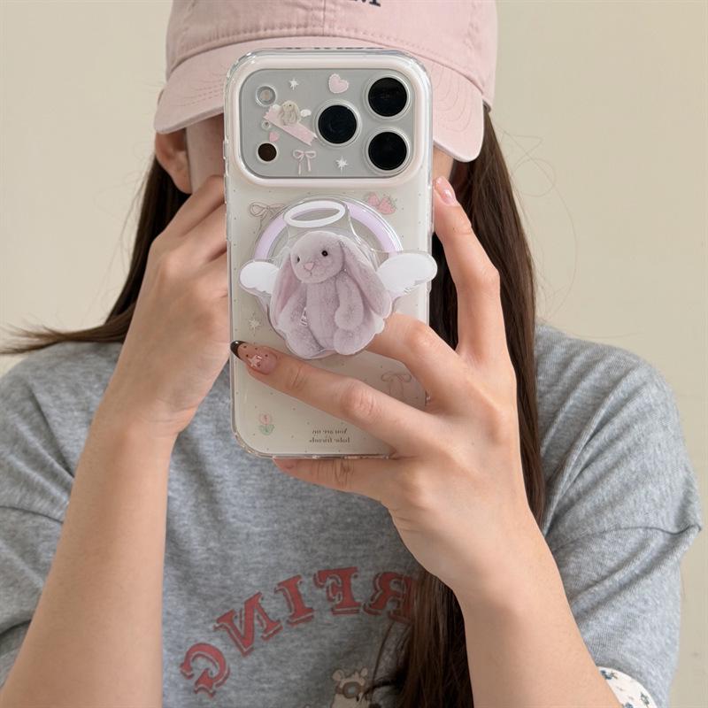 Magnetic Bunny Bow iPhone Case for iPhone 17/16 Pro Max/15/14.