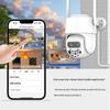 4K Wireless Dual-Lens Camera with 8x Zoom, Outdoor Waterproof PTZ, Remote Control Via WiFi.