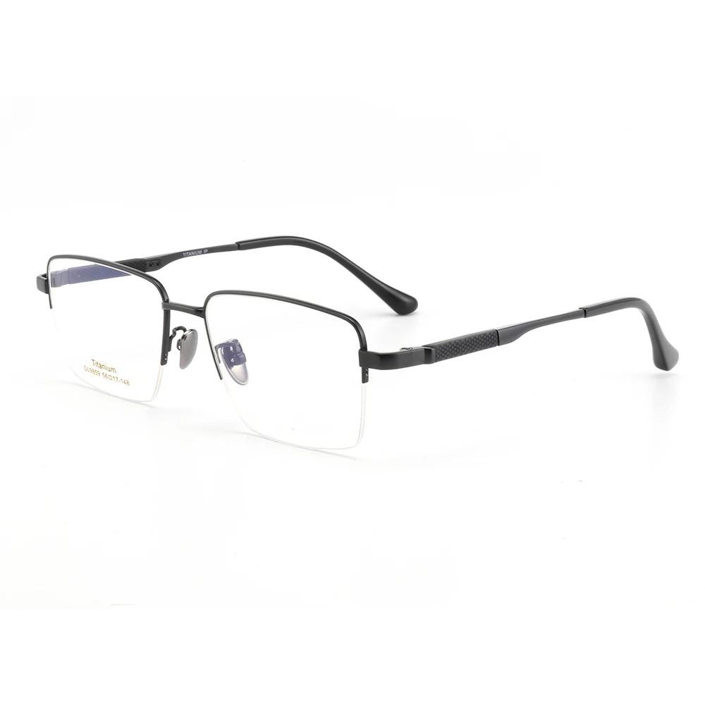 

Мужские очки из чистого титана, повседневные офисные очки, линзы по рецепту, прогрессивные, миопия, гиперметропия, очки, антибликовые Single Version&1.56&None