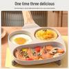 Three-in-One Non-stick Maifan Stone Breakfast Pan for Eggs & Burgers