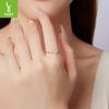 Simple Water Drop Open Ring Can Be Stacked, Exquisite And Compact S925 Sterling Silver Ring.
