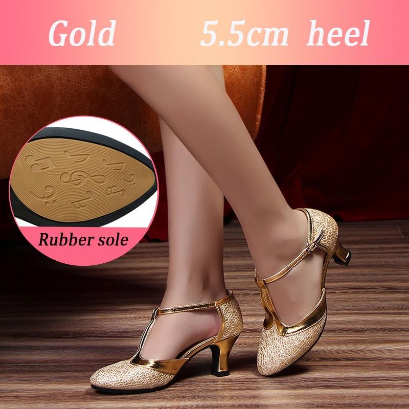 Women Girls Indoor Ballroom Tango Salsa Latin Dance Shoes Party Heels 5.5cm Heels