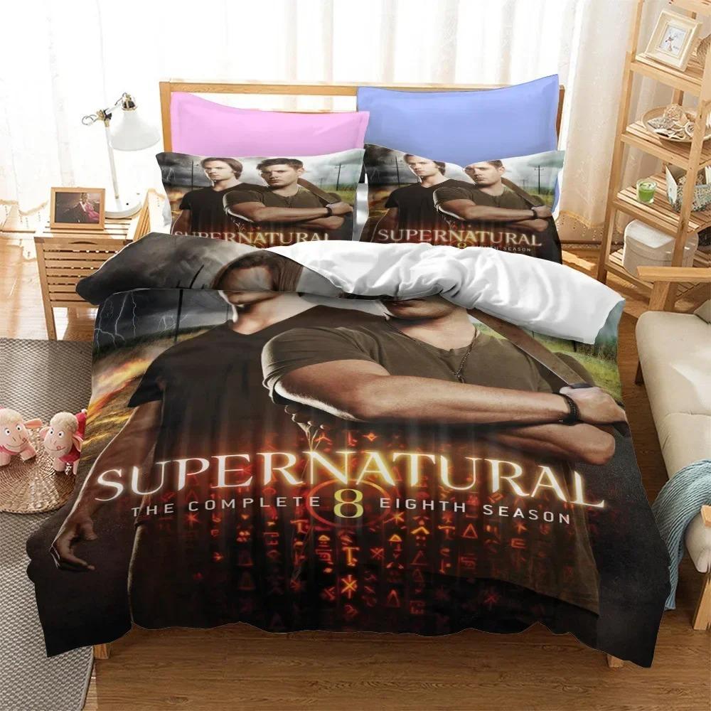 Comforter 3D Print Popular Tv Show Supernatural Bedding Set Comforter Home Textile Decor Queen King Single Size