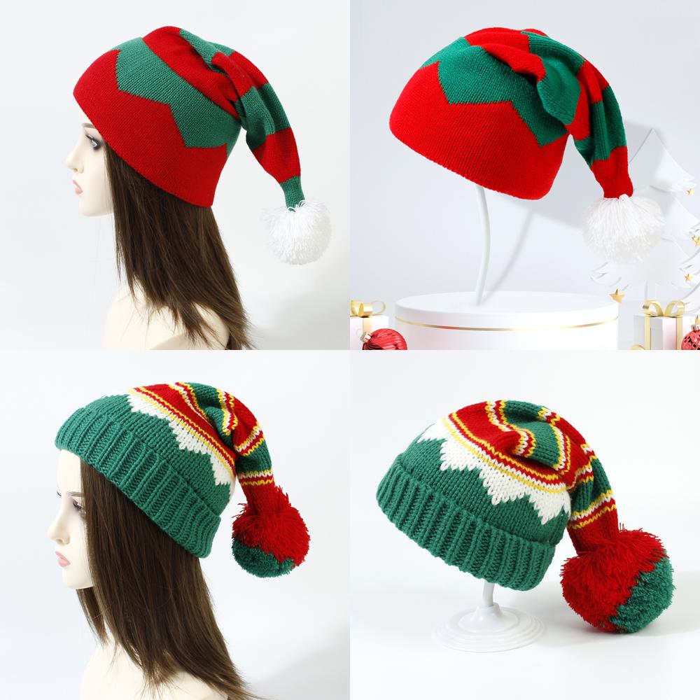 Baby Weihnachtsmütze Pompom Winter Mutter Kinder Beanie Hüte Säuglingsmütze Zubehör Kinder Mädchen Jungen Kappe Weihnachtsgeschenk