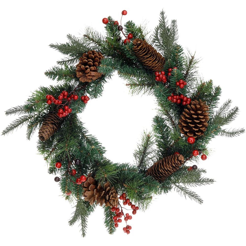 Stroik Wianek Świąteczny Klasyczny Dekoracyjny Ozdobny Na Drzwi Wiszący