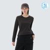 Ribbed Women's Long-Sleeve T-Shirt Charcoal (S26SWFTL39)
