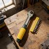 1 Set Quick Ratchet Wrench Socket 5-13mm 1/4inch Driver Screwdriver Bits T10/T20/T25 Ratchet Dual-use Wrench