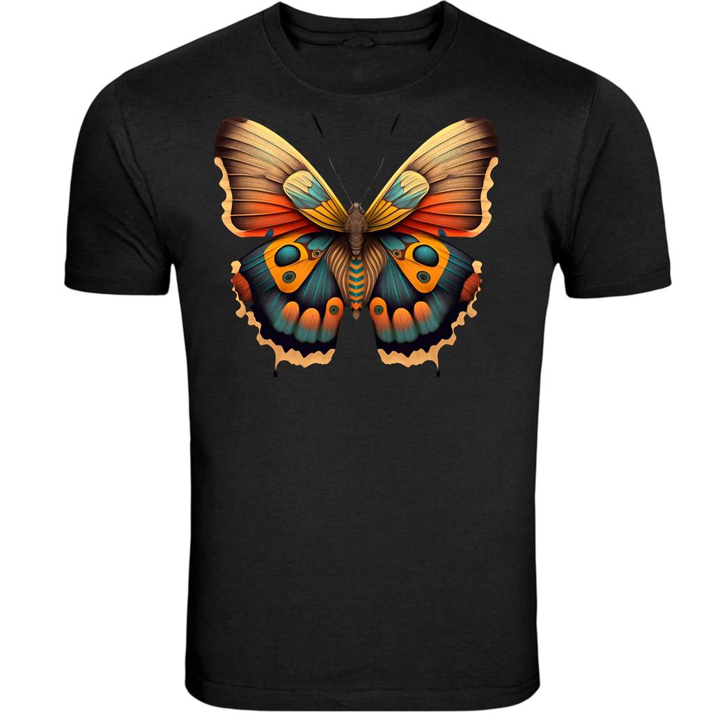 Butterfly Dark Black and White Unisex T-Shirt Tee S -5XL