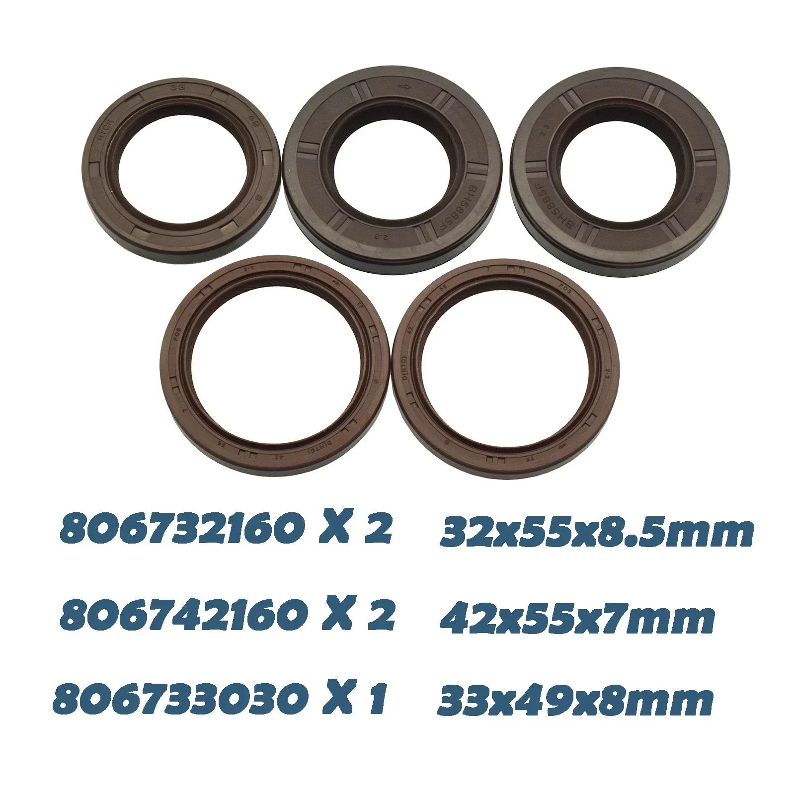 Front Crankshaft and Camshaft Oil Seals Kit 5pcs Fit For Impreza Forester Outback STi WRX GT 806732160,806733030,806742160 5 PCS SET