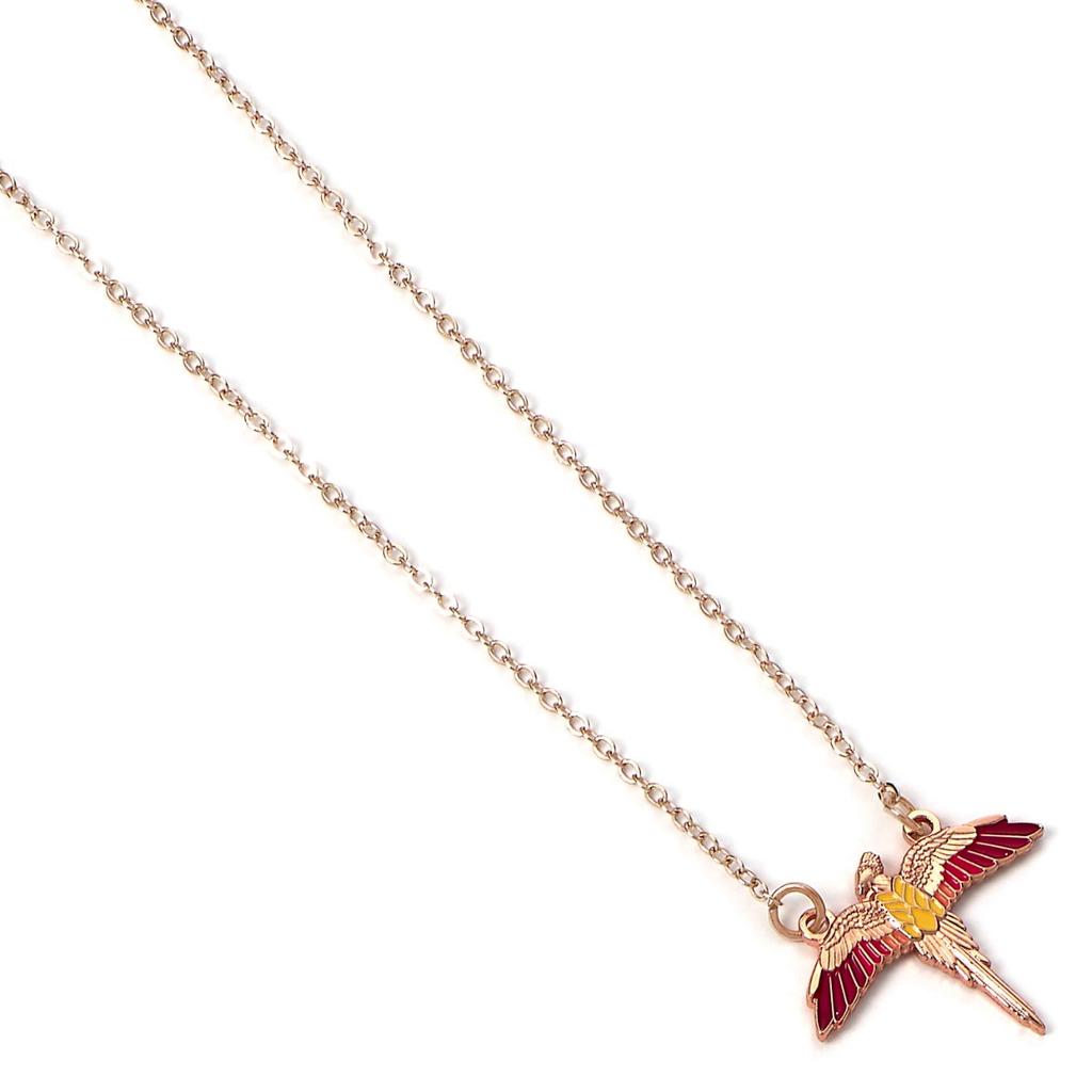 Harry Potter Rose Gold Plated Fawkes Necklace