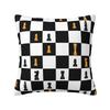 Custom Power Play Chess Game Cushion Covers Chess Lover Piece Velvet Modern Pillow for Car Sofa