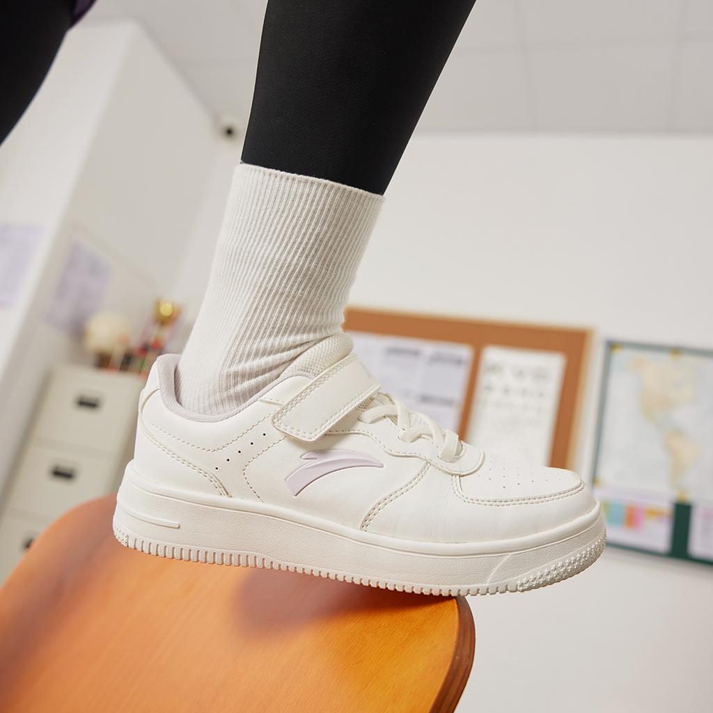 Anta Kids Trendy Fashion Comfortable Versatile Color Block Sports Casual Commuting School Lightweight Shock Absorption Low Top Kids Sneakers A22538088