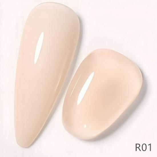 2-in-1 Nude Transparent Gel Nail Polish: Base & Top Coat