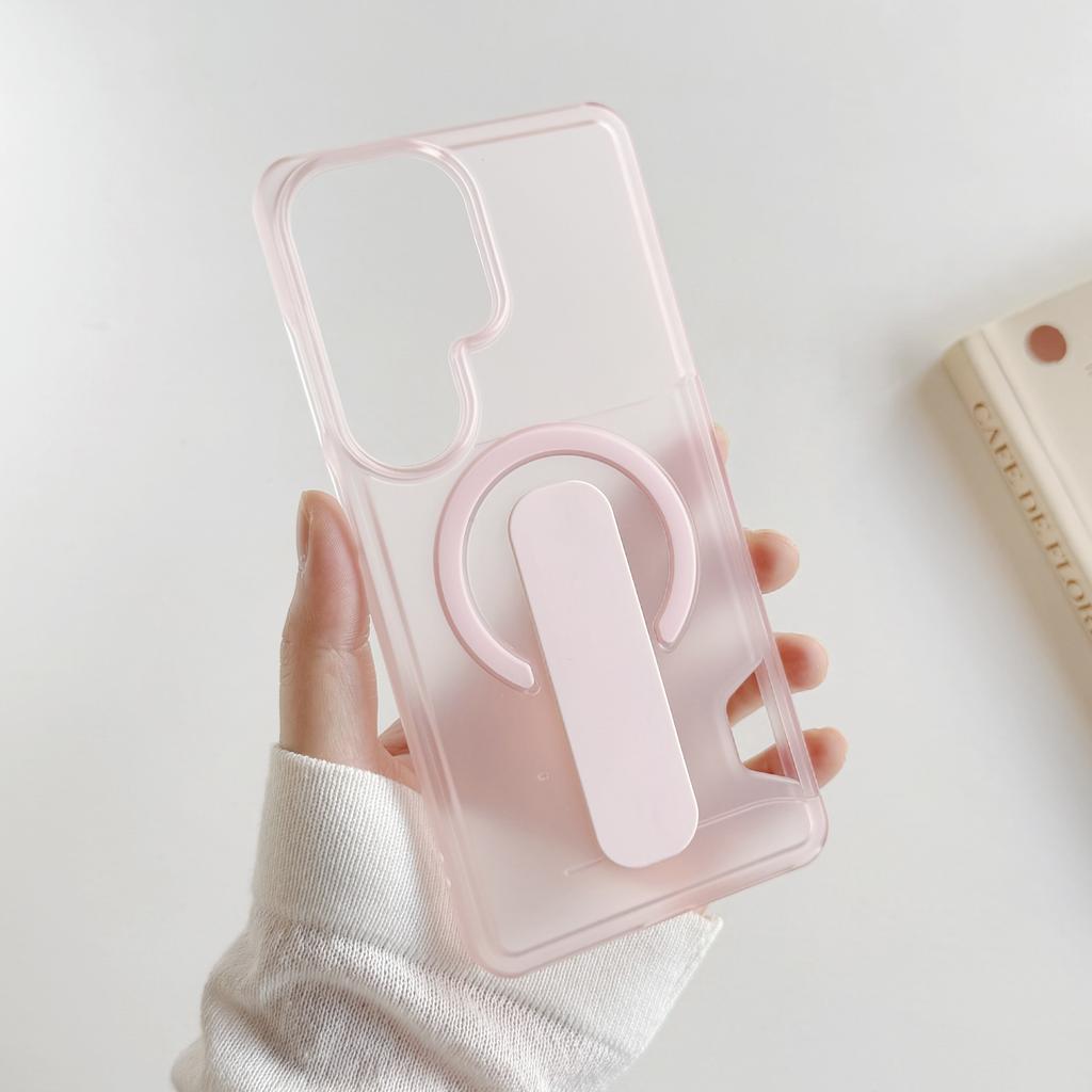 Slim PC Clear Matte Card Slot Shockproof Case for Samsung Galaxy S26 S25 S24 Plus Ultra Grip Holder For Magsafe Magnetic Cover