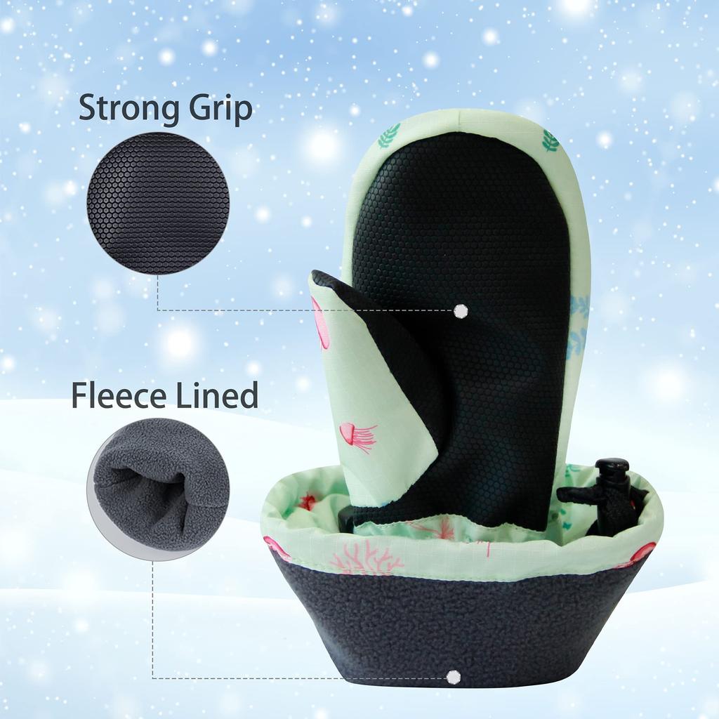 tots 3M for and Suitable for Boys and Outdoors Ami&Li Kids' Mittens, Warm, Windproof, Water-Repellent, Anti-Slip, Adjustable, Skiing, Winter, Autumn,